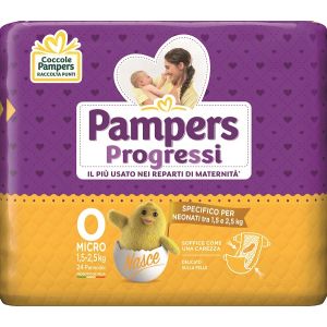 Pampers Progressi Micro Pannolini per Bambini 24 Pezzi