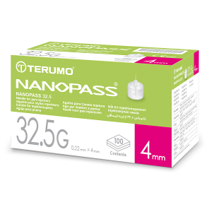 Ago per Penna da Insulina Nanopass 32,5 Gauge Lunghezza 4 Mm 100 Pezzi