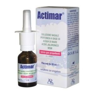 Actimar Soluzione Nasale Spray Salina 3% con Acido Ialuronico + Msm 20 ml con Erogatore