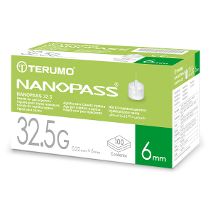 Ago per Penna da Insulina Nanopass 32,5 Gauge Lunghezza 6 Mm 100 Pezzi