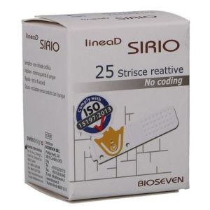 Strisce Misurazione Glicemia Linea D Sirio 25 Pezzi