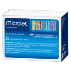 Lancette Pungidito per Dispositivo Microlet 25 Pezzi