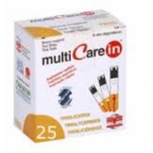 Test Trigliceridi Multicare in Strisce con Aspriazione Capillare 25 Pezzi