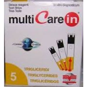 Test Trigliceridi Multicare in Strisce con Aspirazione Capiillare 5 Pezzi
