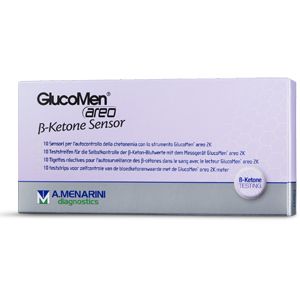 Strisce Misurazione Chetonemia Glucomen Areo B-ketone Sensor 10 Pezzi
