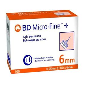 Ago per Penna da Insulina Bd Microfine Gauge 31 6mm 100 Pezzi