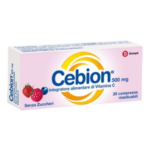 Cebion Masticabile Senza Zucchero Vitamina C 500 mg 20 Compresse