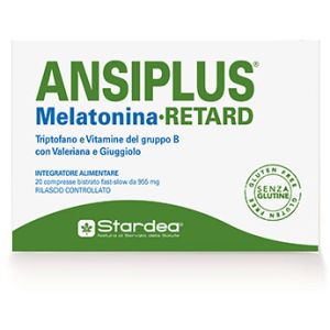 Ansiplus Retard Melatonina 20 Compresse Bistrato Fast Slow 955 mg