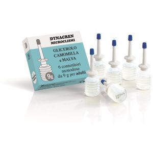 Dynacren Microclismi Camomilla E Malva 6 Pezzi da 9 g per Adulti