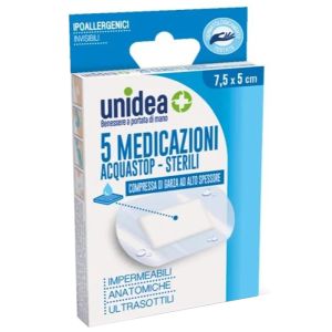 Medicazione Unidea 7,5x5 Cm Sterile Impermeabile 5 Pezzi
