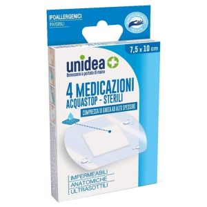 Medicazione Unidea 7,5x10 Cm Sterile Impermeabile 4 Pezzi
