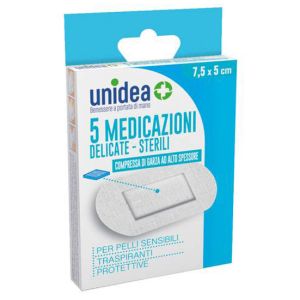 Medicazione Sterile Unidea Tessuto Non Tessuto 7,5x5 Cm 5 Pezzi
