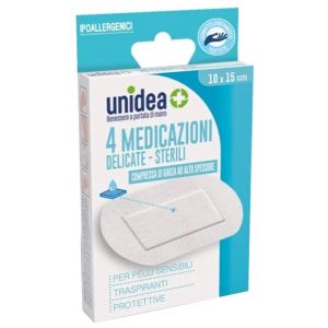 Medicazione Sterile Unidea Tessuto Non Tessuto 10 X 15 cm 4 Pezzi