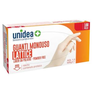 Guanti in Lattice Unidea Senza Polvere Taglia Small 100 Pezzi