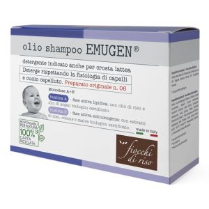 Fiocchi di Riso Emugen Olio Shampoo Ultradelicato 10 Bustine da 1,5 ml + 10 Bustine da 3 ml