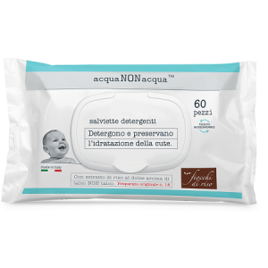 Fiocchi di Riso Acqua Non Acqua Salviette Detergenti 60 Pezzi