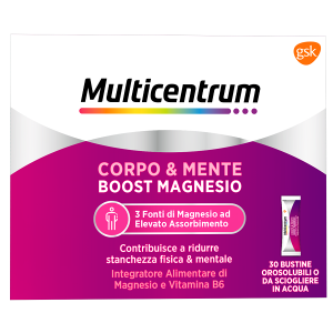 Multicentrum Corpo e Mente Boost Magnesio 30 Bustine