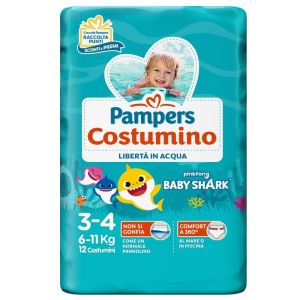 Pampers Costumino Baby Shark Cp S3-4 12 Pezzi