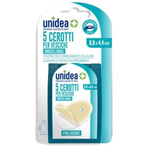 Cerotto Idrocolloidale Ovale Unidea per Vesciche 6,9x4,4 Cm 5 Pezzi
