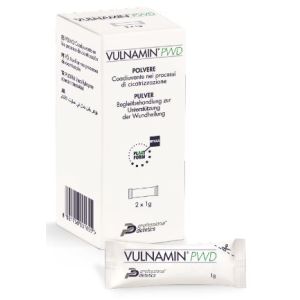 Vulnamin Pwd Medicazione Interattiva in Polvere di Sodio Jaluronato E Aminoacidi 2 Stick Pack