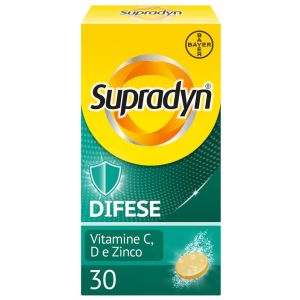 Supradyn Difese Adulto Per Il Sistema Immunitario con Vitamina C D e Zinco 30 Compresse Effervescenti