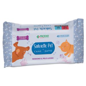 Profar Salviette Pet Detergente Talco 40 Pezzi Maxi