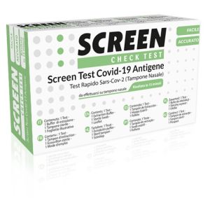 Screen Test Autodiagnostico Antigenico Rapido Covid-19 Sars-cov-2 Tamponi Nasali Selftest Covid Test Antigene Screen