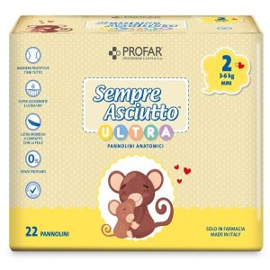 Pannolini Profar Sempre Asciutto Ultra Mini 3/6 Kg 22 Pezzi