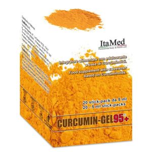 Curcumin Gel 95+ 20 Bustine Stick Pack Monodose da 5 ml Aroma Lampone