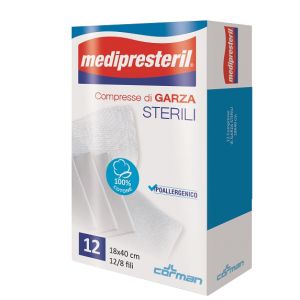 Garza Compressa Medipresteril 12/8 Fu 18x40cm 12 Pezzi