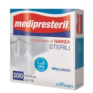 Garza Compressa Medipresteril 12/8 Fu 10x10cm 100 Pezzi