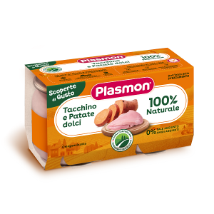 Plasmon Omogeneizzati Tacchino Patate Dolci 2 Pezzi da 120 g