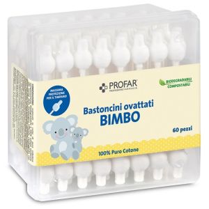 Profar Bastoncini Ovattati Bimbo 60 Pezzi