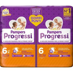 Pampers Progressi Pannolino Extralarge Pacco Doppio 34 Pezzi