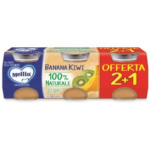 Mellin Omogeneizzato Banana Kiwi 3 Pezzi da 100 g