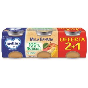 Mellin Omogeneizzato Mela Banana 3 Pezzi da 100 g