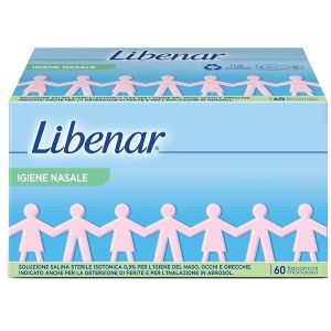 Soluzione Salina Isotonica 0,9% Libenar per Igiene Nasale 60 Flaconcini Monouso X 5 ml
