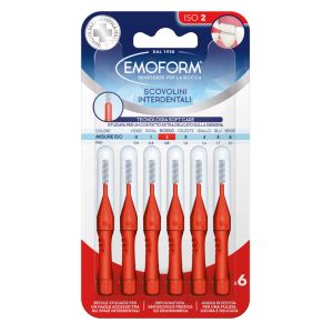 Emoform Scovolino Iso 2 Rosso 6 Pezzi