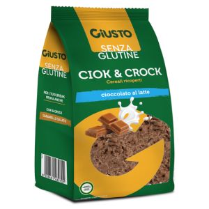 Giusto Senza Glutine Ciock & Crock Cereali Ricoperti di Cioccolato Al Latte 125 g