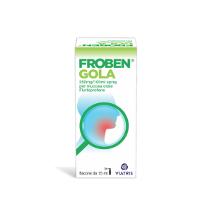 Froben Gola 15 ml - Flurbiprofene 0,25% per Dolori e Infiammazioni della Gola