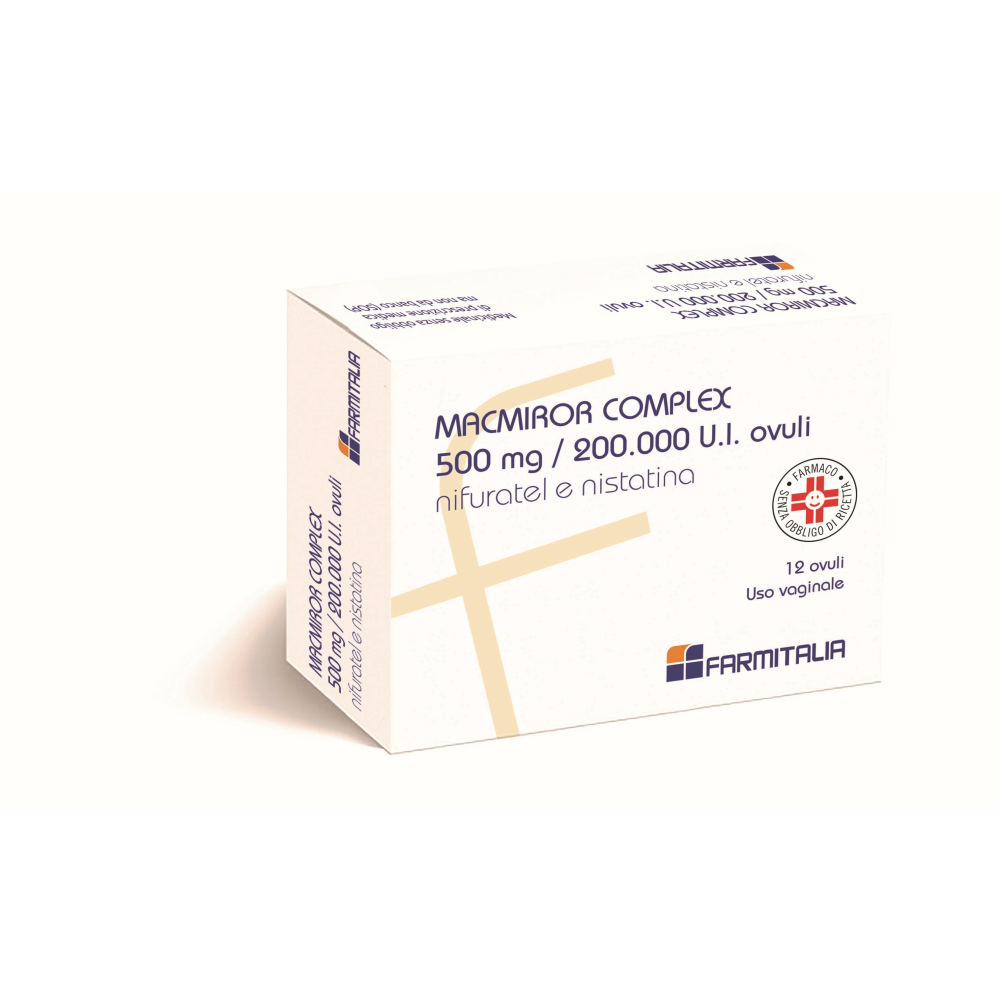 Macmiror Complex - 500 mg + 200.000 Ui Capsule Molli Vaginali 12 Capsule in Blister Al/pvcpvdc