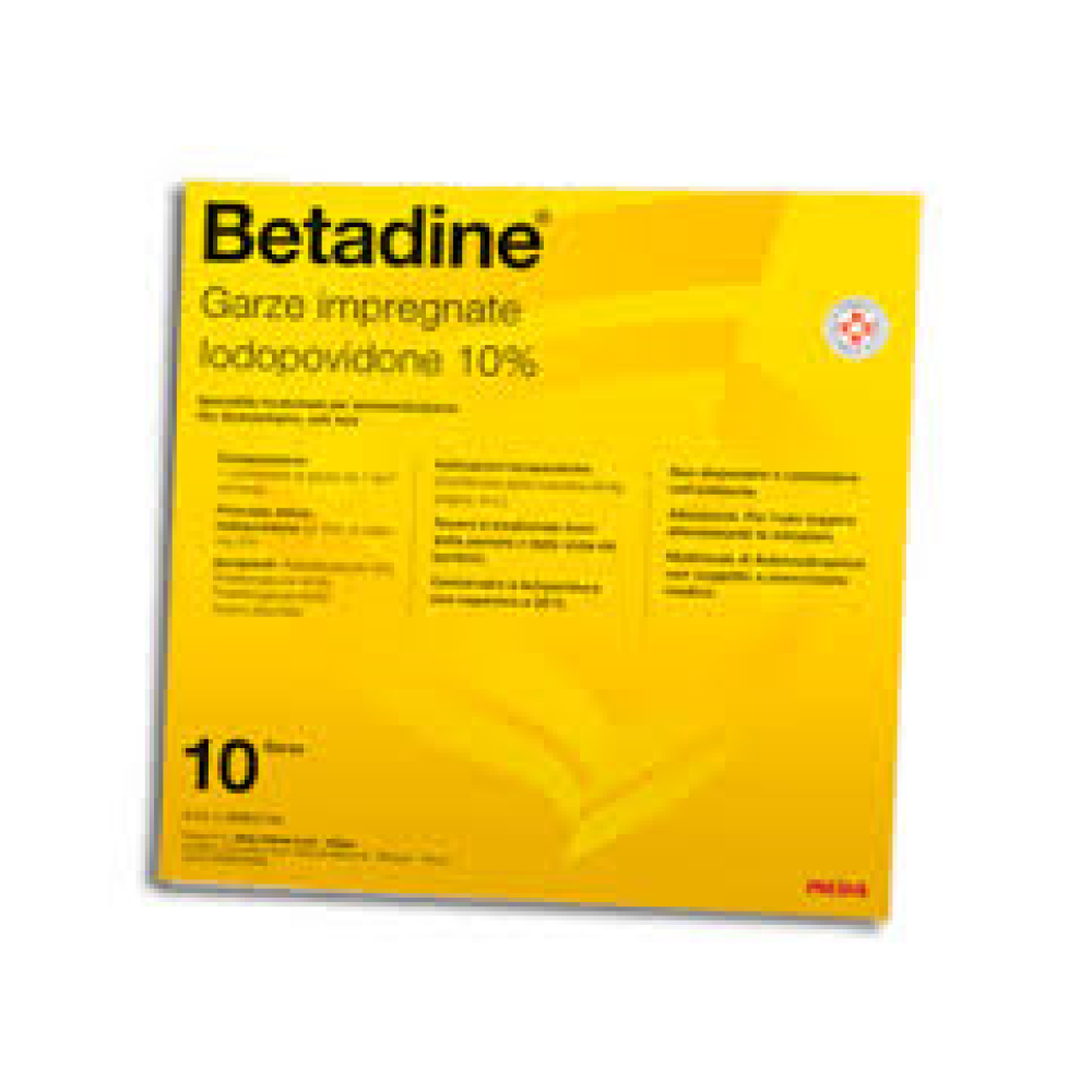 Betadine - 10% Garze Impregnate, 10 Garze