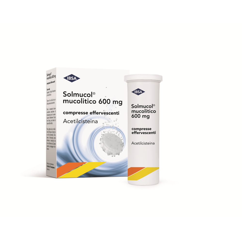 Solmucol Mucolitico - 600 mg Compressa Effervescente, 30 Compresse in Tubo Pp (2x15)