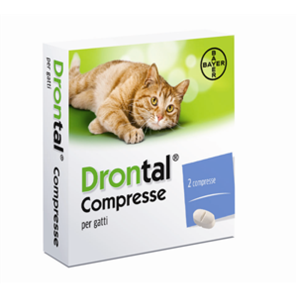 Drontal - 20 mg + 230 mg Compresse per Gatti 2 Compresse