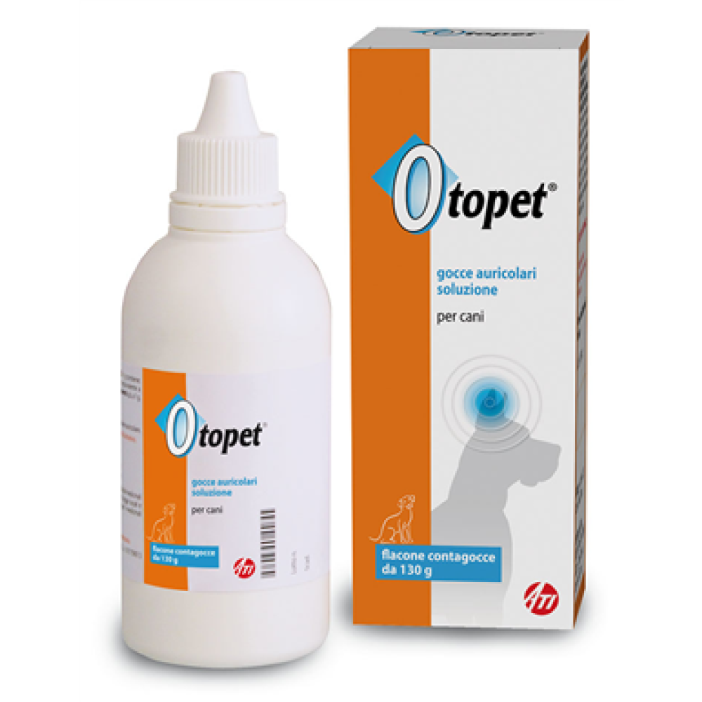 Otopet - 1,2 Mg/g + 15 Mg/g + 23 Mg/g Gocce Auricolari, Soluzione per Cani 1 Flacone con Contagocce da 130g