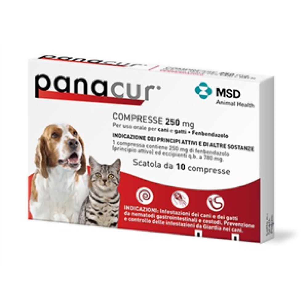 Panacur - 250 mg Compresse per Cani E Gatti 10 Compresse