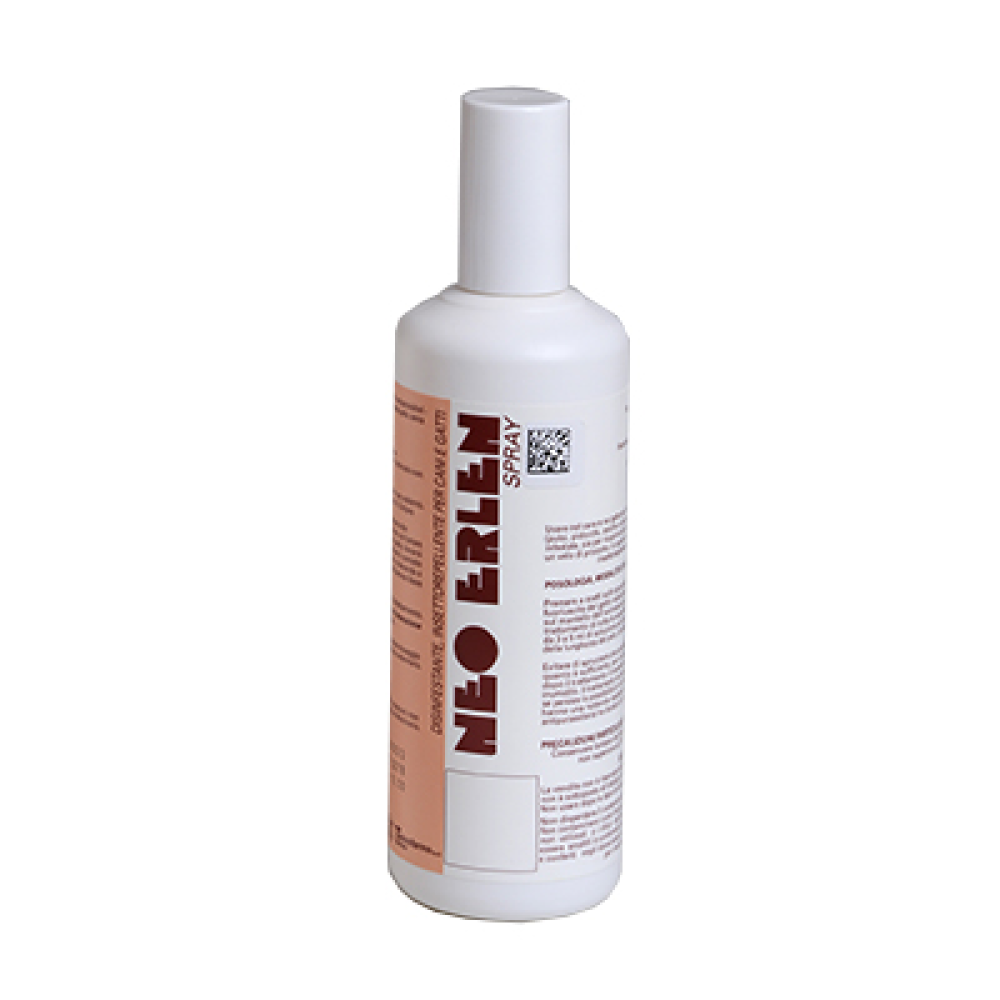 Neo Erlen Spray - 10 G/100 g + 0,5 G/100 g + 0,5 G/100 g Soluzione Cutanea Spray per Cani E Gatti 1 Flacone da 200 ml