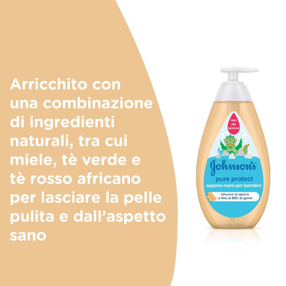 Johnson's Baby - Sapone Mani per Bambini Pure Protect 300 ml