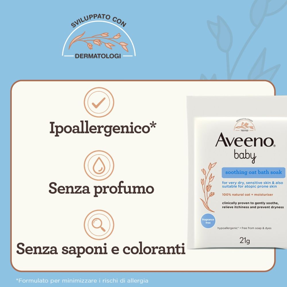 Aveeno Baby Bagno Lenitivo con Avena 5x21g