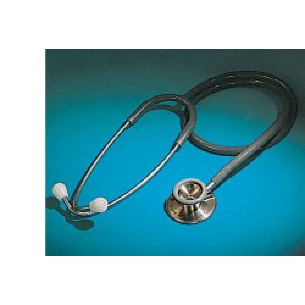 Stetofonendoscopio Professional Corpo in Acciaio Inox 18/8, Archetto Biauricolare Cromato con Doppia Molla Interna